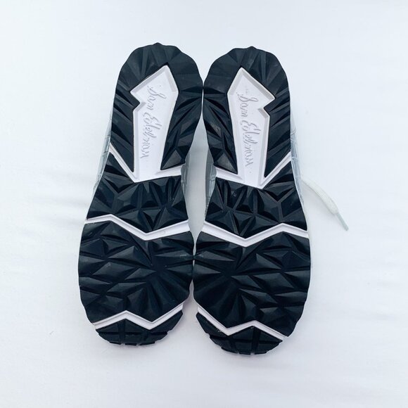 Sam Edelman Soft Silver Metallic Leather Lace-Up Sneakers, Size 7.5 New - Picture 5 of 7